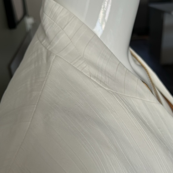 Zara Woman Textured White Blazer Jacket - Picture 10 of 17